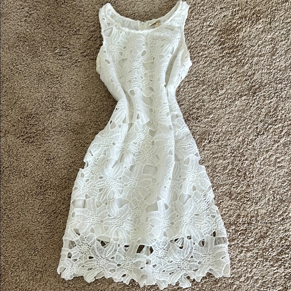 Japna White Sheath Midi Dress Sleeveless Crew Neck